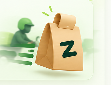 Sacola Zippy e entrega rápida
